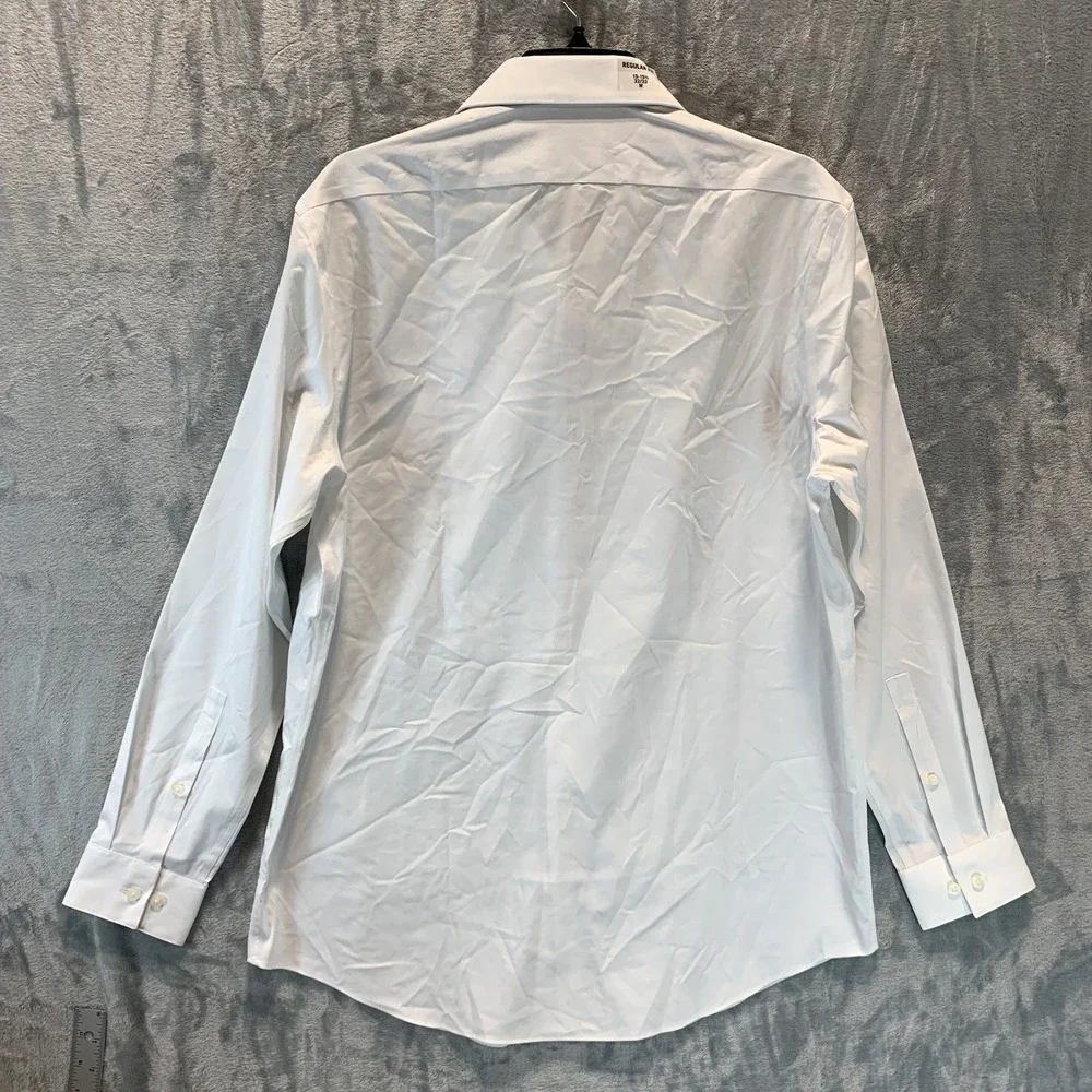 Calvin Klein Men's Button‎ Up Shirt Tuxedo M White Regular Fit Stretch 32/33